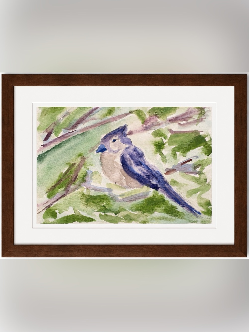 Bird Original Watercolor Wall Art